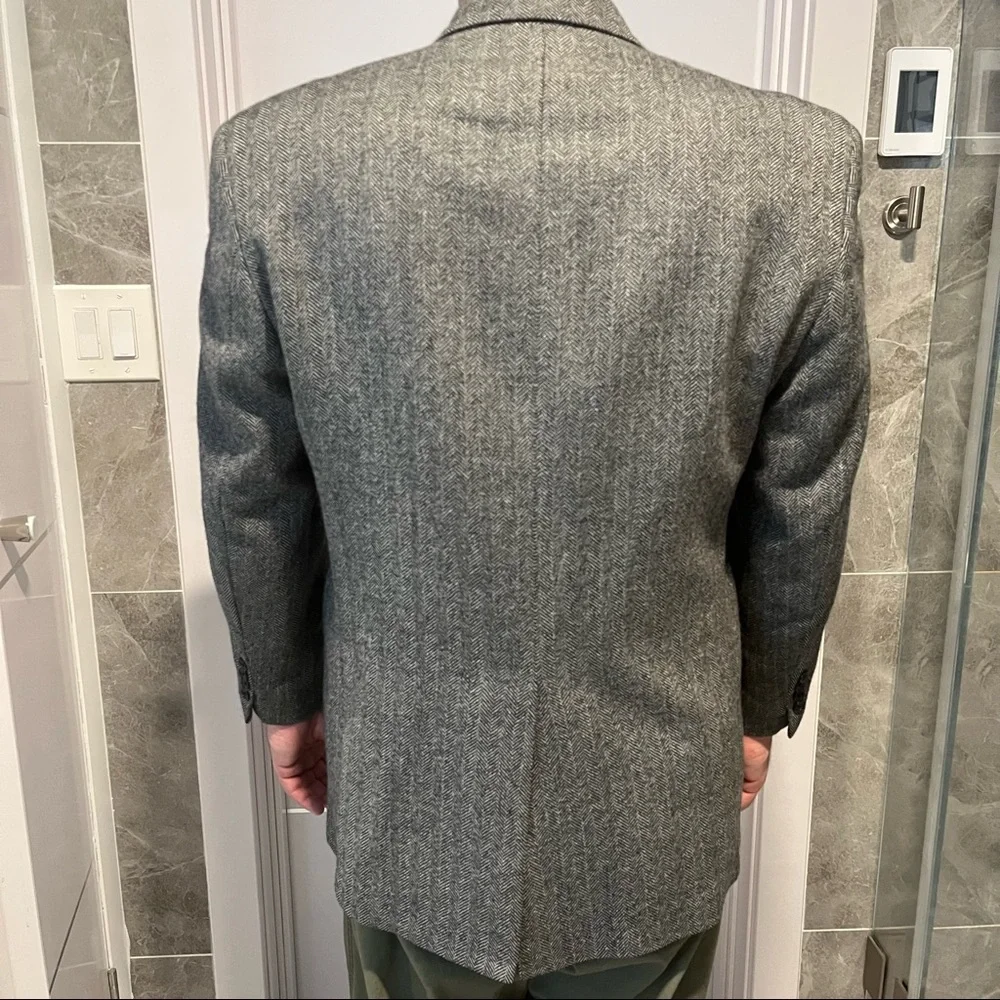 IZOD 100% wool Woolmark heather gray two button suit jacket
